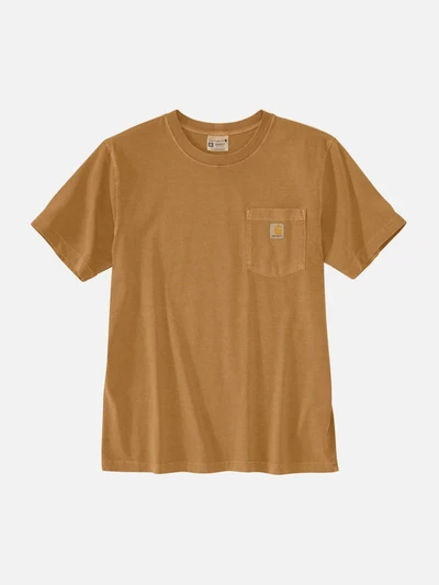 (106252) 어바인 가먼트다이 반팔티 CARHARTT BROWN